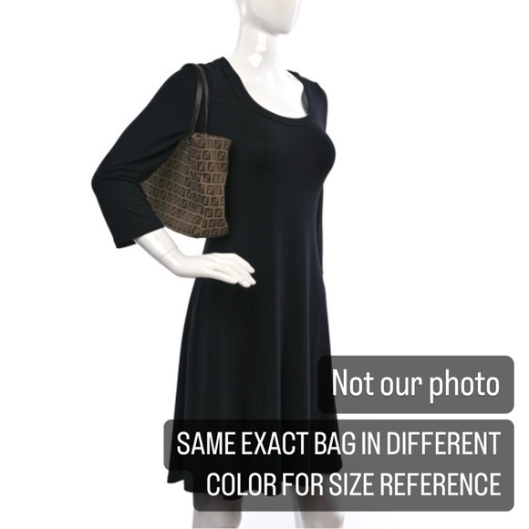 ✨✨✨✨SOLD✨✨✨✨ Fendi Roma Zucchino Authentic RARE Small Canvas Brown Beige Purse - Picture 10 of 10